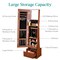 Best Choice Products 360 Swivel Standing Mirrored Jewelry Cabinet, LED-Lit Makeup Organizer w/ Mirror